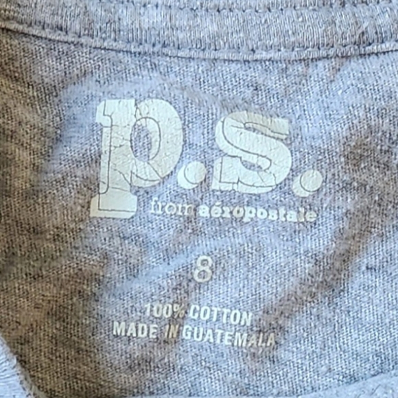 P.S. from Aeropostale t-shirt, size 8, color gray - Picture 4 of 5